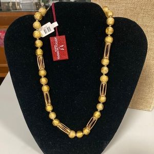 Antica Murrina Venezia Necklace Gold glass beads with gold color spacer